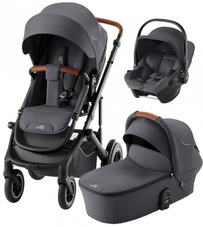 Коляска 3 в 1 Britax Roemer Smile 5Z и автокресло Baby-Safe Core Midnight Grey2 Midnight Grey