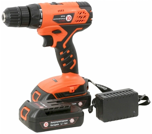 Аккумуляторная дрель-шуруповерт Калибр ДА -18-2А+ 8шт в наличии
