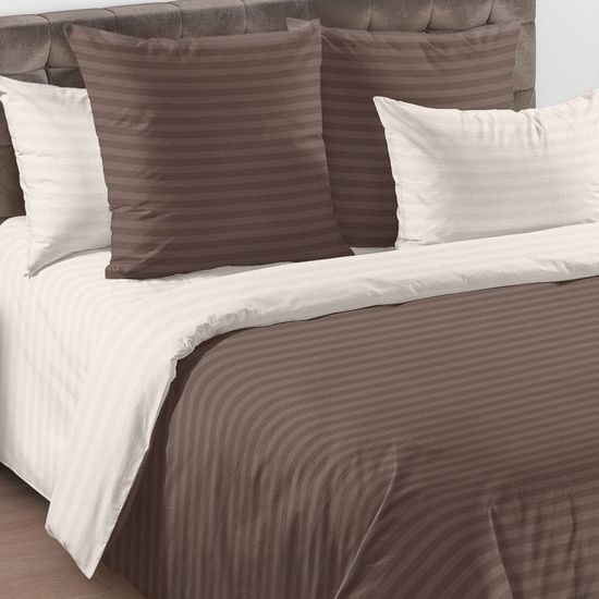 Двуспальный с европростынёй комплект постельного белья Милан перкаль