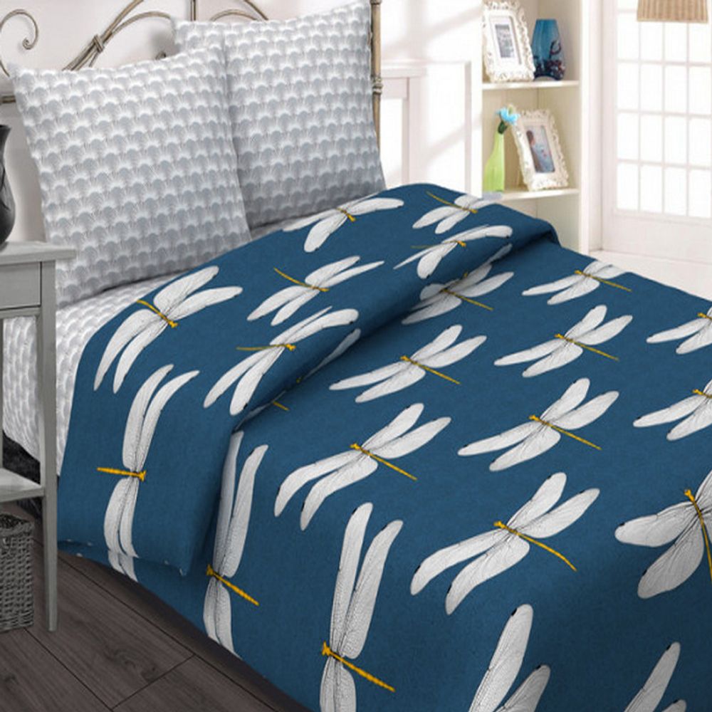 Комплект постельного белья "ВЛ. СТРЕКОЗА", бязь Премиум, 100% хлопок, Россия. Комплект постельного белья "ВЛ. СТРЕКОЗА", бязь Премиум, 100% хлопок, Россия.