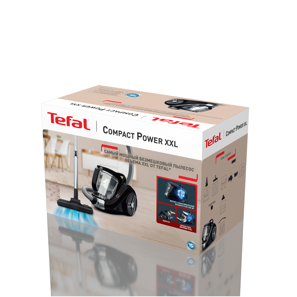 Пылесос с контейнером Tefal Compact Power XXL TW4B75EA