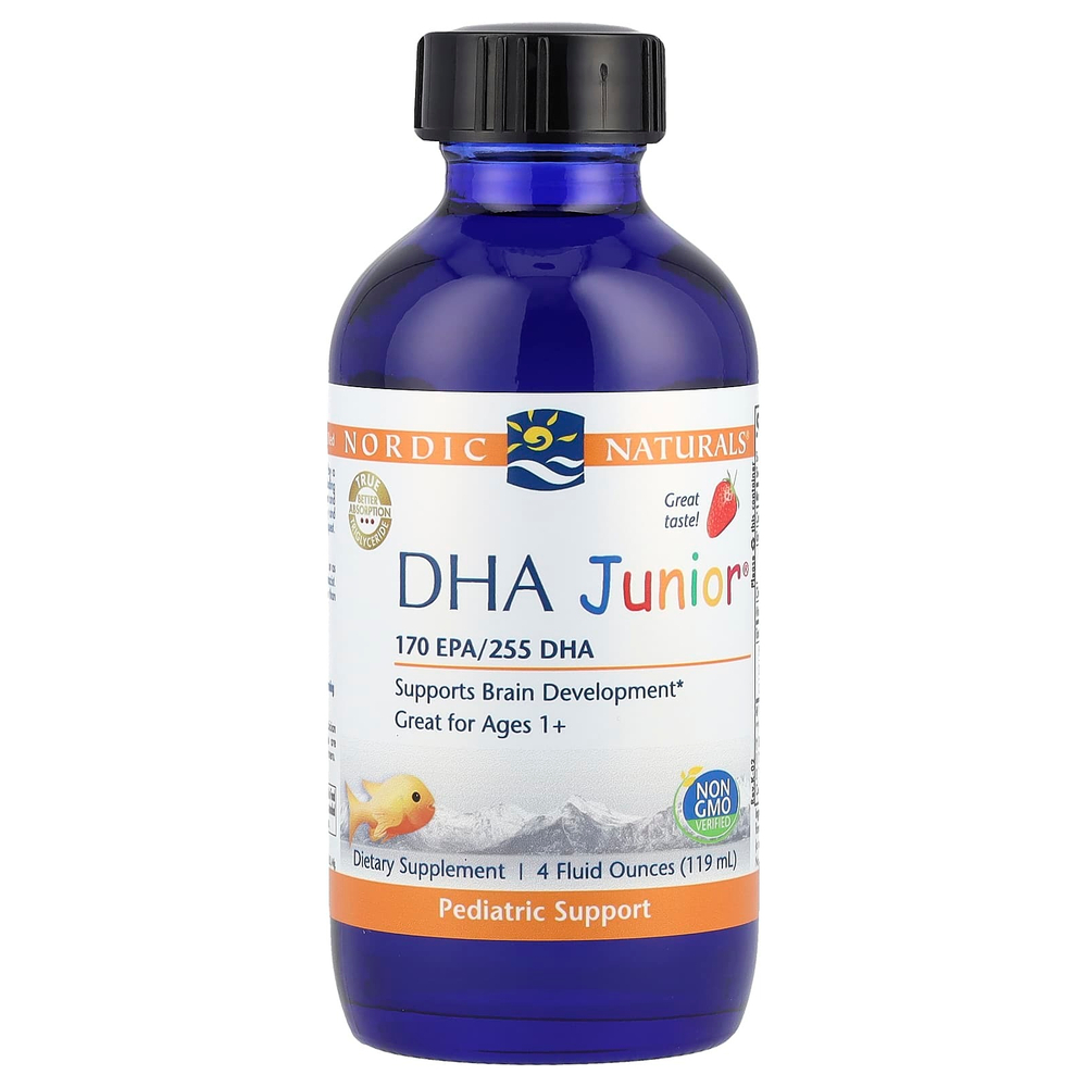 Nordic Naturals, ДГК для детей, для детей старше 1 года, клубника, 119 мл (4 жидк. унции)
