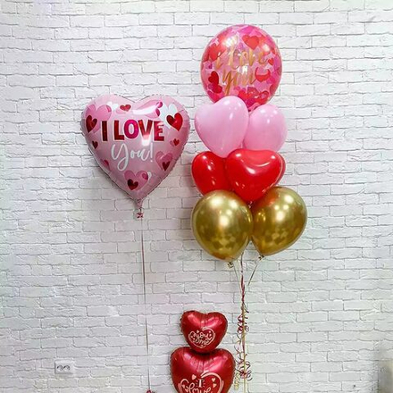 Композиция из воздушных шаров, Люблю тебя!
