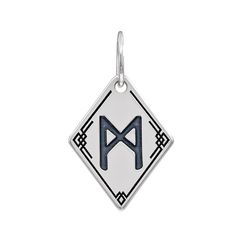 Подвеска Руна Манназ - кулон из серебра 925