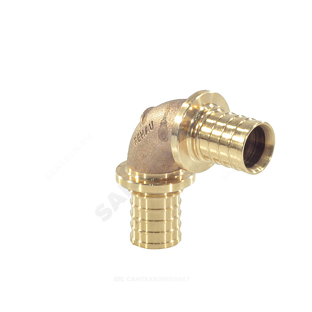 Угольник для PE-X труб аксиальный бронза Дн 16х90гр RAUTITAN PLATINUM RX Rehau 13777011001