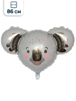 Шар (34""/86 см) Фигура, Голова, Милая Коала, 1 шт. В033