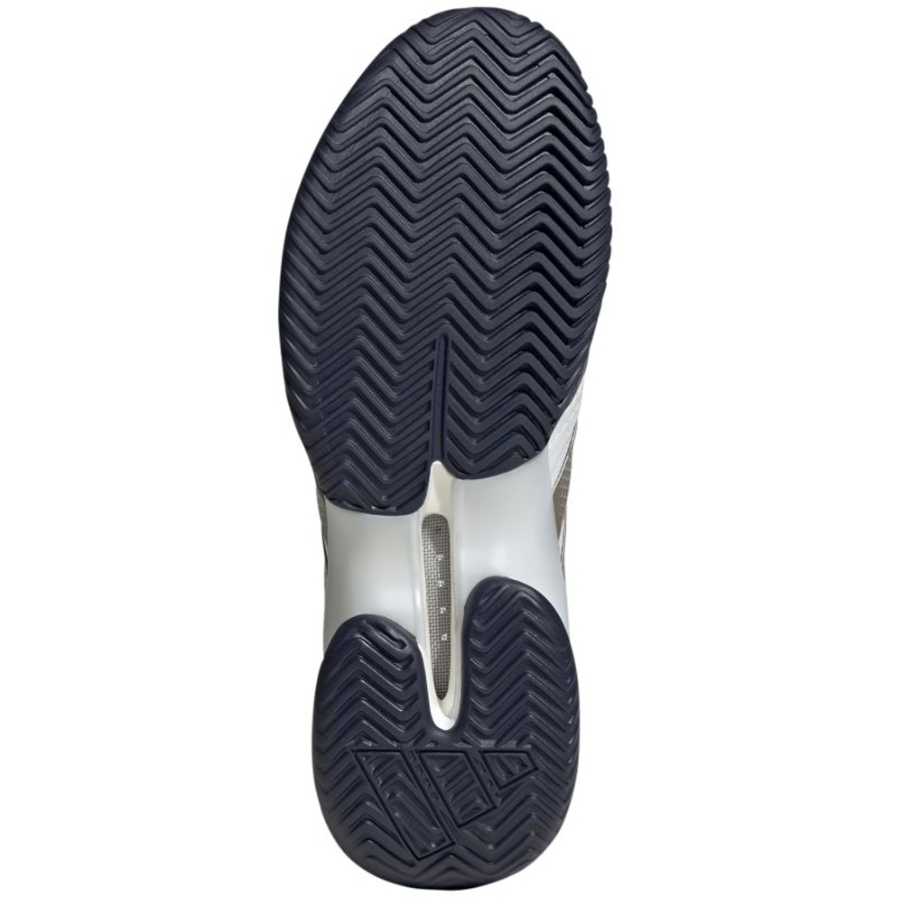 Мужские кроссовки теннисные Adidas Barricade 14 M - cloud white/cyber metallic/dark blue