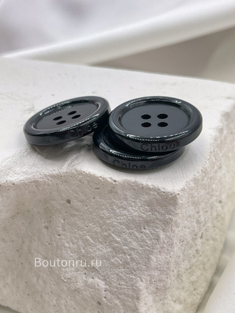 Пуговицы Клоэ. (Хло.) на прокол черные