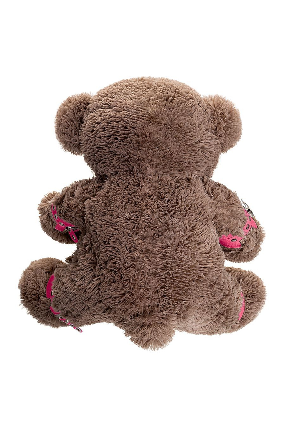 Бондажный набор: бурый мишка с розовыми оковами и наручниками (Цвет: розовый)