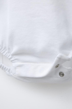 ZARA БОДИ С ВЫШИВКОЙ НА ВОРОТНИКЕ, ЖЕЛТОВАТО-БЕЛЫЙ