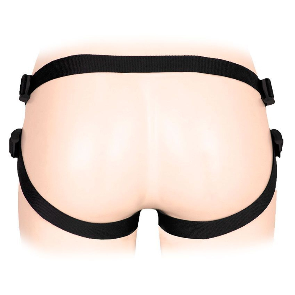 Черные трусики для страпона в комплекте с коннектором и насадкой (Цвет: черный)