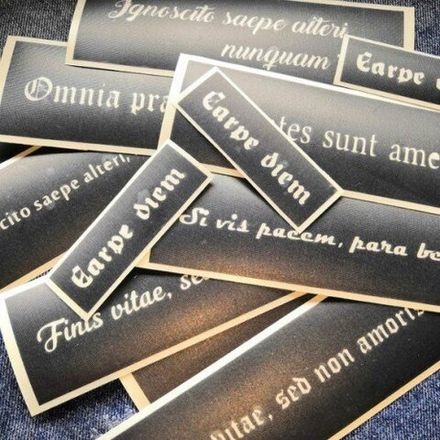 Трафарет ФА110: Счастлив, кто смело берет под свою защиту то, что любит - Felix, qui quod amat, defendere fortiter audet