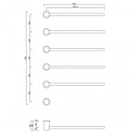 Полотенцесушитель электрический ABBER Charme AH4005 хром