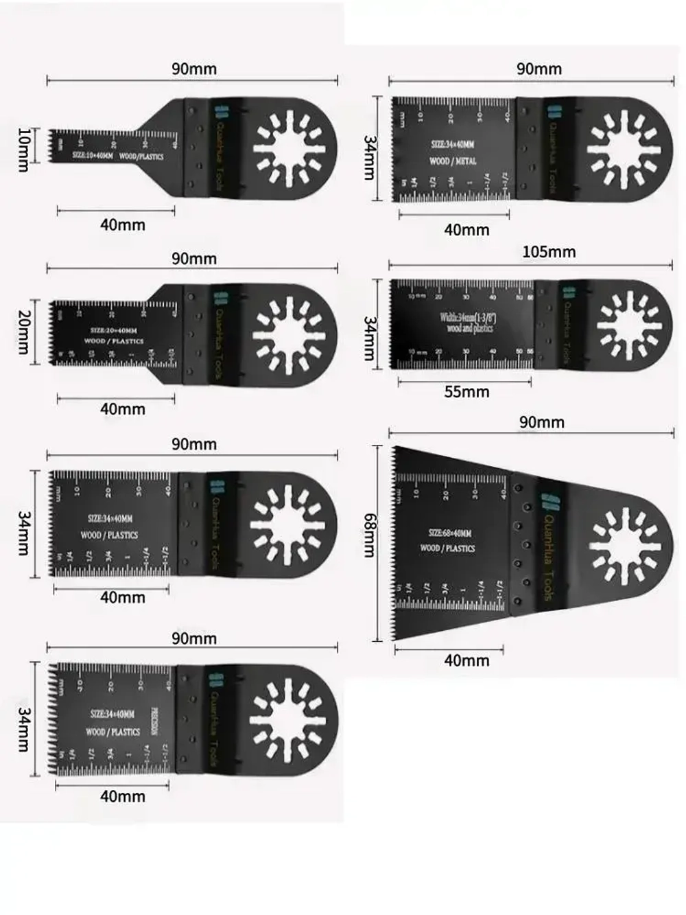 24шт. Качающиеся пильные полотна для реноватора мультитула Универсальная насадка для нескольких DIY аксессуары для электроинструментов