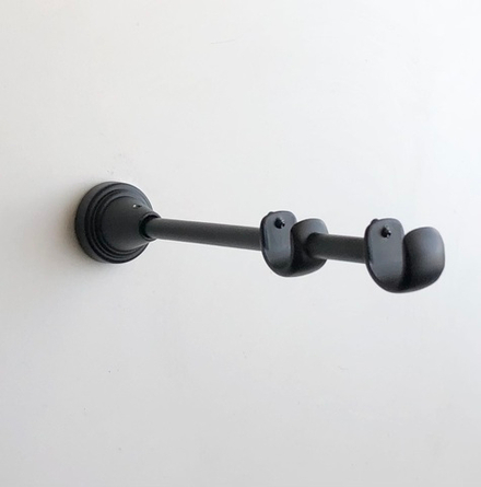 Кронштейн открытый стеновой d16/16 мм двухрядный, цвет черный матовый