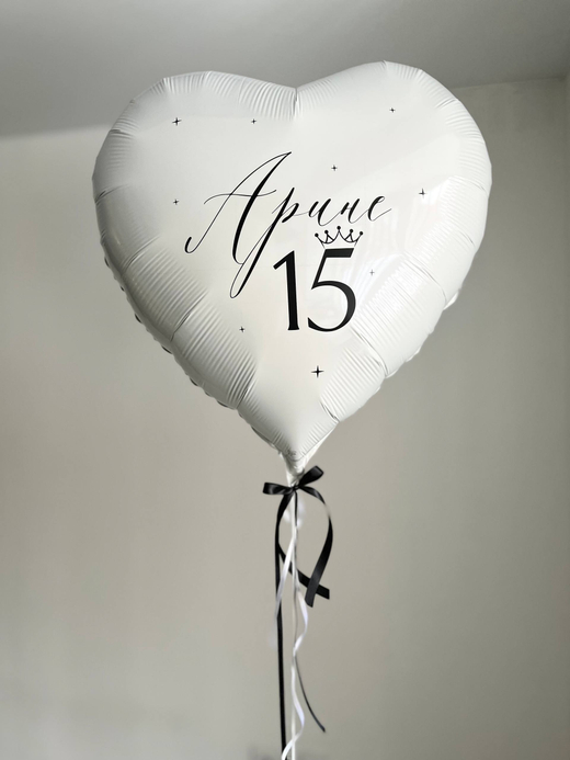 Большое белое сердце для девушки №1223