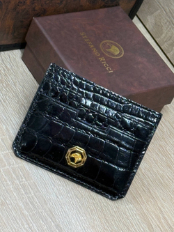 Картхолдер Stefano Ricci из кожи крокодила