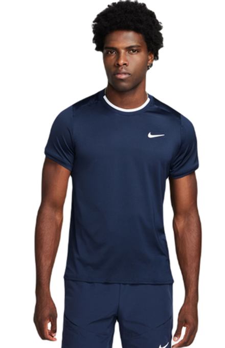 Мужская теннисная футболка Nike Court Dri-Fit Advantage Top - obsidian/white