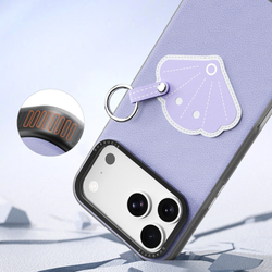 Чехол фиолетового цвета (Shell Edition) для смартфона iPhone 17 Pro, серия Luvy Series (со съемным ремешком) от Dux Ducis