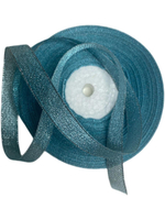 Лента люрекс 12мм - 33м -1 боб. (голубой с серебром)