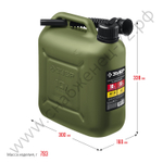 ЗУБР 10 л, пластиковая усиленная канистра, Профессионал (38365-10)