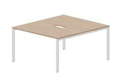 Составной стол Strike на 2 рабочих места 1380х1566х750мм (2 эргономичных выреза)
