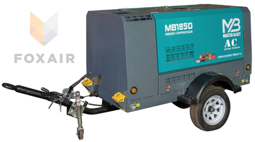 Винтовой дизельный компрессор Master Blast MB185D-7 + AC