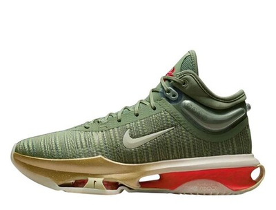 Баскетбольные кроссовки Nike Air Zoom GT Jump 2 Oil Green/Metallic Gold/Light Wild Mango/Sea Glass shoes