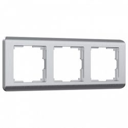 Рамка на 3 поста Werkel Stream (серебряный) W0032106