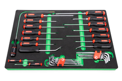 Ложемент отвертки, шестигранные ключи и ключи TORX. 35 предметов TSC-35