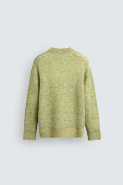 ZARA СВИТЕР ИЗ ТРИКОТАЖА С ЭФФЕКТОМ ДЕГРАДЕ, ЯБЛОЧНО-ЗЕЛЕНЫЙ