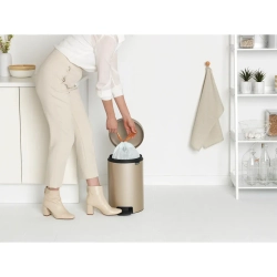 Brabantia NewIcon Контейнер для мусора Gold Metalic, 12 л.