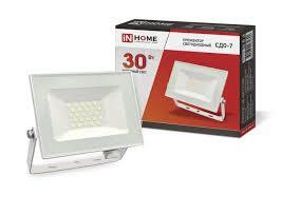 Прожектор св/д 30W(2400Лм) 6500К 133х123х21 InHome