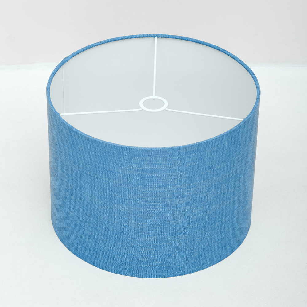 Абажур для торшера напольного, для светильника, плафон цилиндр Белый с Золотом Е27