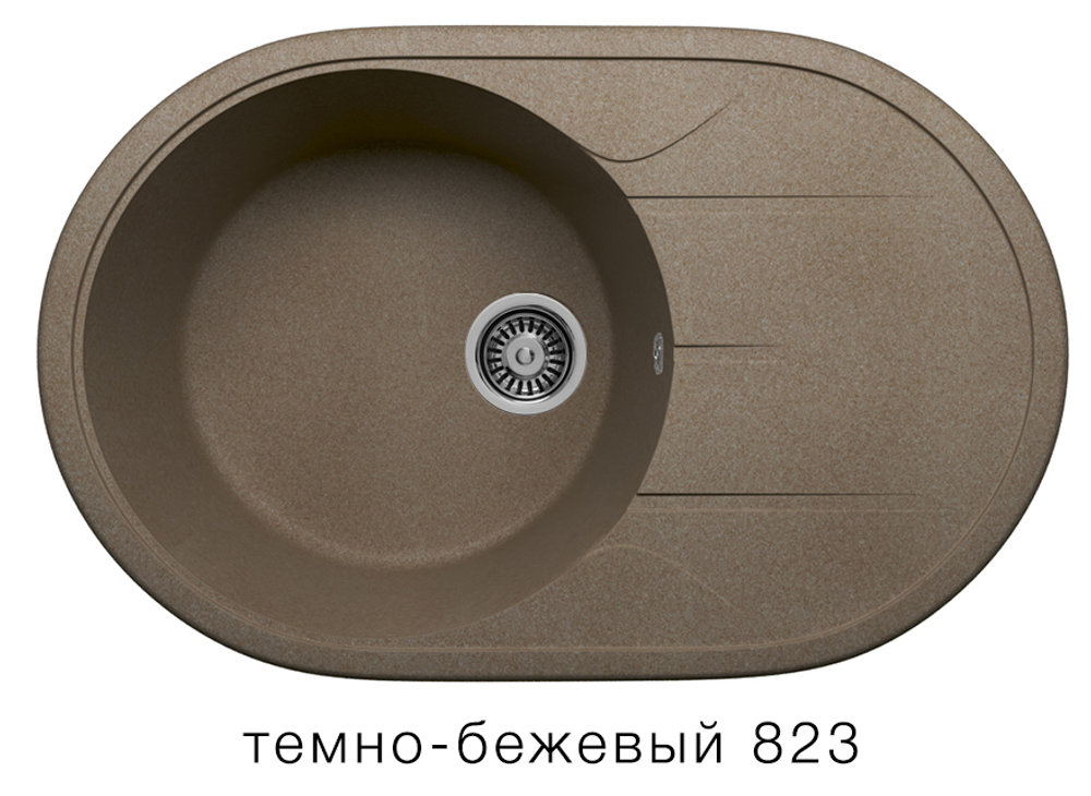 Кухонная мойка Tolero R-116 775x510мм Темно-бежевый №823