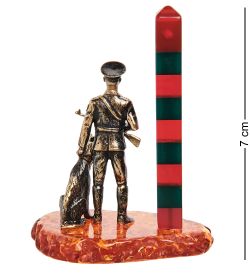 Народные промыслы AM-1572 Фигурка 'Пограничник» (латунь, янтарь)