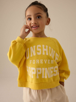 Толстовка и шорты в комплекте для девочки Next E55-503, Желтый, Молочный