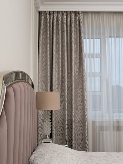 Ткань Портьера Восток сер (Orient Ser) 275x260 Серый Garda Decor
