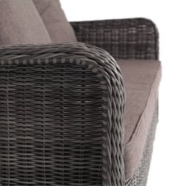 "Гляссе" диван трехместный из искусственного ротанга, цвет графит