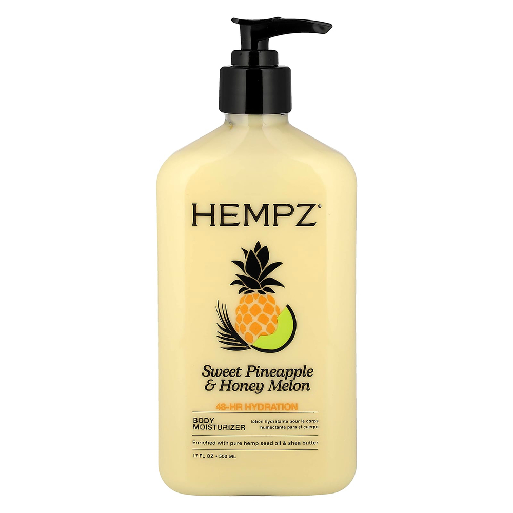 Hempz, увлажняющий лосьон для тела, сладкий ананас и дыня, 500 мл (17 жидк. унций)