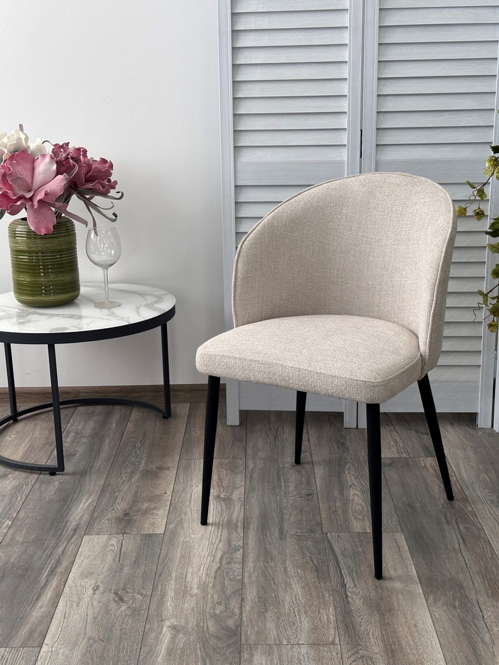 Стул М-City DISAUR Глория (Gloria) 140, ткань, Черный каркас