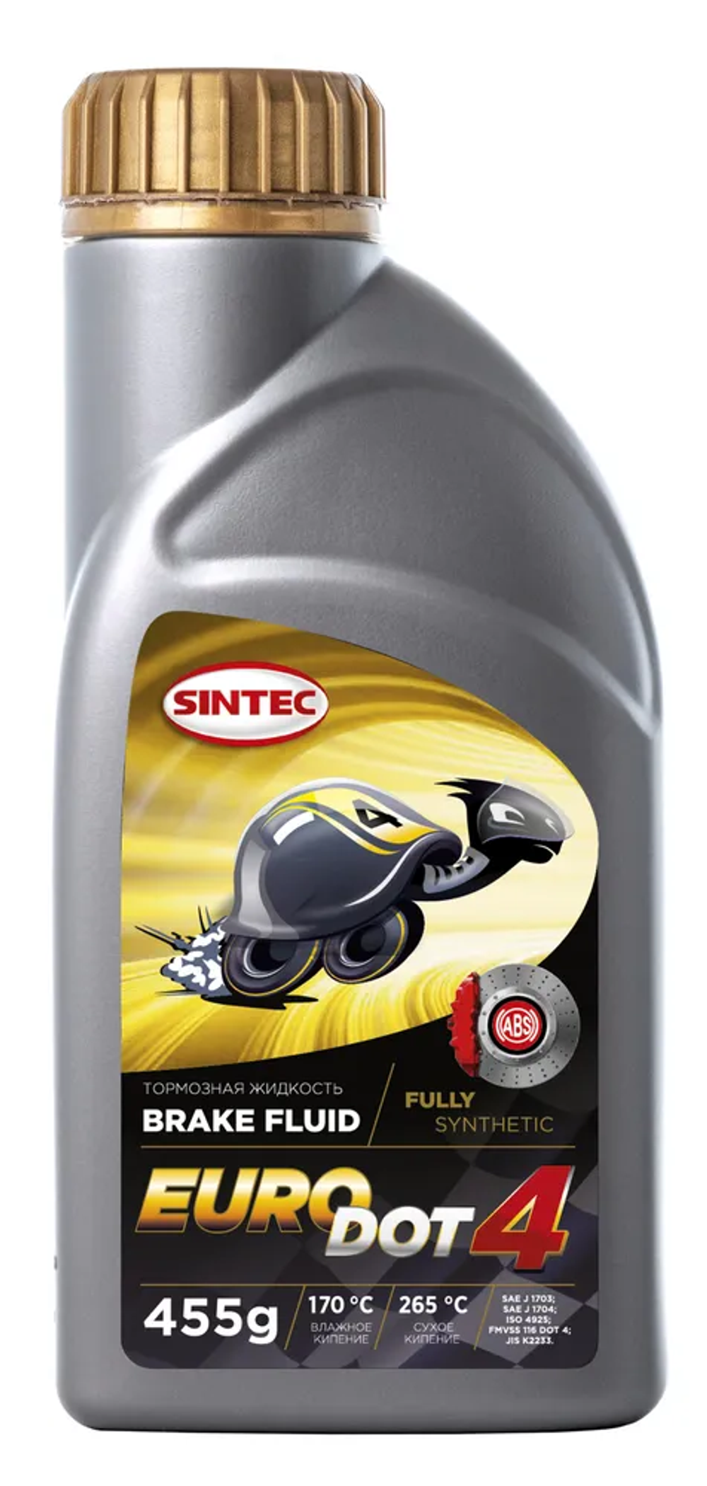 Тормозная жидкость Sintec Euro DOT-4, 455 г
