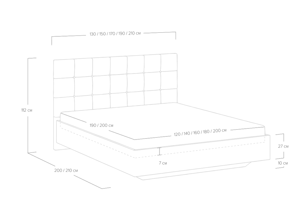 Кровать Luiza (ясмунд) (180x190)