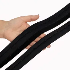 Крючки на ленте двухрядные черные