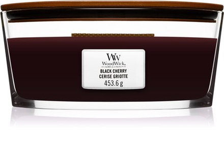 Woodwick Black Cherry - ароматическая свеча с деревянным фитилем (хартвик) /   453  g  / GTIN 5038581056821
