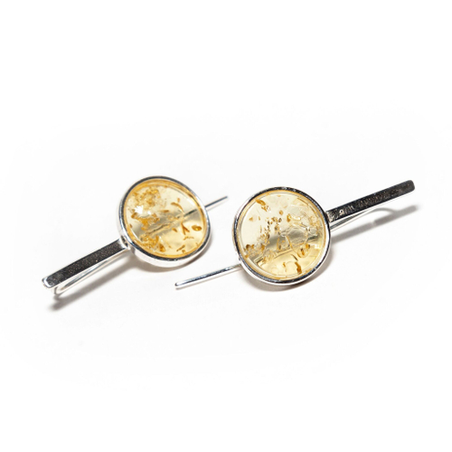 Серьги с натуральным янтарем. Калининградские серьги с натуральными камнями