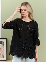 Блузка Милица-1 Виотекс ЧЕРНЫЙ -4