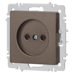 Розетка Intro Accent 6-201-08 2P 16А-250В IP20 СУ AL/CU бронза