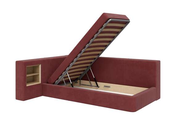 Диван-кровать Cube c нишей M (бордовый FiberGuardе)