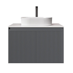 Тумба подвесная "КРИСТАЛЛ-80 см" с 1 ящ. графит матовая